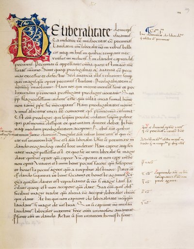 Ms.228, f.29r: Seite aus Aristoteles